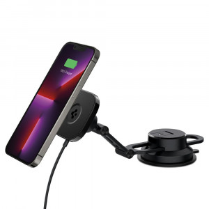 Suport pentru Masina cu Incarcare Wireless - Spigen OneTap Pro 3 (ITS35W-3) - Black - Img 2