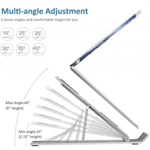 Suport Reglabil Laptop Universal - Techsuit - Silver - Img 2