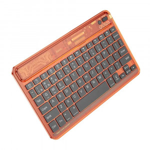 Tastatura Wireless Bluetooth, 500mAh - Hoco Transparent Discovery Edition (S55) - Citrus Color - Img 1