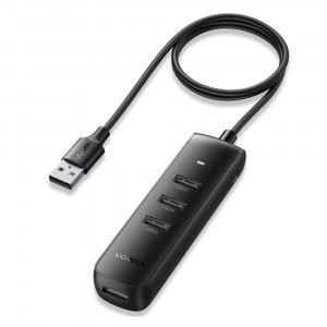 Adaptor Hub USB 3.0 la 3x USB-A, Type-C 5Gbps - Ugreen (80657) - Black - Img 1