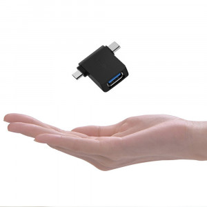 Adaptor OTG Micro-USB la Type-C, USB 3.0 5Gbps - Ugreen (30453) - Black - Img 2
