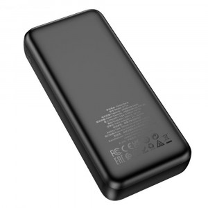 Baterie Externa 2x USB, Type-C, Micro-USB, 2A, 20000mAh - Hoco Smart (J111A) - Black - Img 3