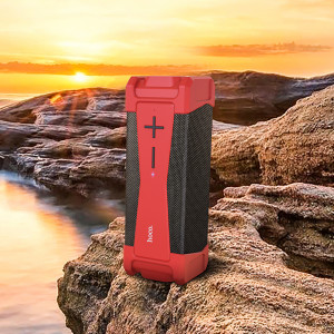 Boxa Wireless Bluetooth 5.0, FM, Card TF, U Disk, AUX, TWS, 20W, 4000mAh - Hoco Magic (HC6) - Red - Img 4