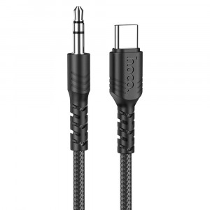 Cablu Adaptor Type-C la Jack 1m - Hoco (UPA17) - Black - Img 2