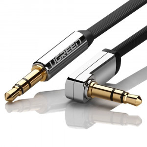 Cablu Audio Jack la Jack 3m - Ugreen Flat Design (10728) - Black - Img 2