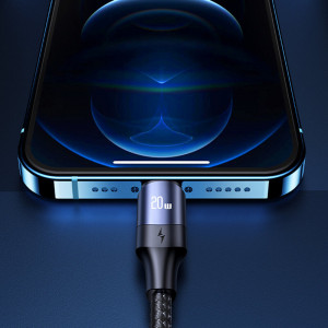 Cablu de Date Type C la Lightning 20W, PD, Fast Charge, 1.2m - USAMS U71 (US-SJ521) - Black - Img 4