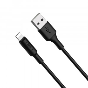 Cablu de Date USB-A la Lightning 10W, 2A, 1m - Hoco Soarer (X25) - Black - Img 1
