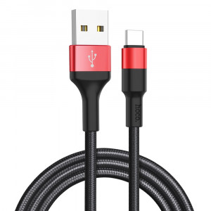 Cablu de Date USB-A la Type-C 10W, 2A, 1m - Hoco Xpress charge (X26) - Black / Red - Img 2