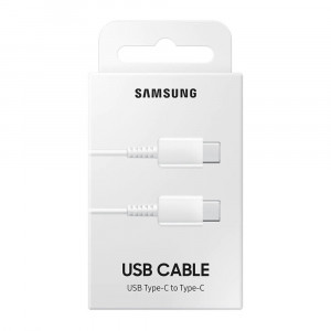 Cablu de Date USB-C la Type-C Fast Charging 3A, 1m - Samsung (EP-DA705BWEGWW) - White (Blister Packing) - Img 4