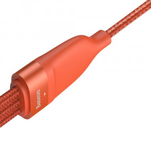 Cablu de Date USB la Lightning, Micro-USB, Type-C 66W, 1.2m - Baseus Flash Series (CA1T3-07) - Orange - Img 4