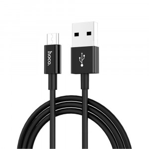 Cablu de Date USB la Micro-USB 15W, 3A, 1m - Hoco Skilled (X23) - Black - Img 1