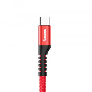 Cablu de Date USB la Type-C 2A, 1m - Baseus Fish Eye Sprind (CATSR-09) - Red - Img 3