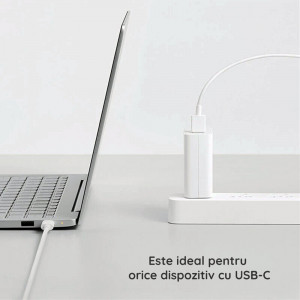 Cablu de Date USB la Type-C 6A, pentru Mi 11 Ultra / Mi11Pro / Mi11T / Mi11T Pro, 1m - Xiaomi - White (Bulk Packing) - Img 3