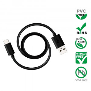 Cablu de Date USB la Type-C pentru Moto Z4/G7/G Power/Play/Pure/Stylus, 3A, 1m - Motorola (SKN6473A) - Black (Bulk Packing) - Img 4