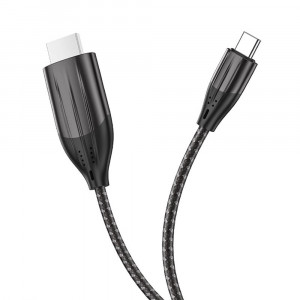 Cablu Video Type-C la HDMI 4K 30Hz, 2m - Hoco (UA16) - Grey - Img 4
