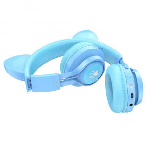 Casti pentru Copii, Ajustabile - Hoco Cat Ear (W39) - Purple - Img 3