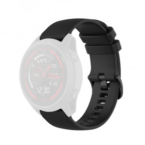 Curea pentru Samsung Galaxy Watch 4/5/Active 2, Huawei Watch GT 3 (42mm)/GT 3 Pro (43mm) - Techsuit Watchband 20mm (W006) - Black - Img 3