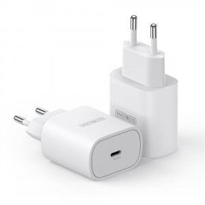 Duzzona - Wall Charger (T6) - Type-C Fast Charging for iPhone, Samsung / iPad, 25W - White - Img 1