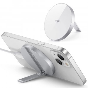 ESR - Wireless Charger HaloLock - MagSafe Compatible, with Kickstand - White - Img 2