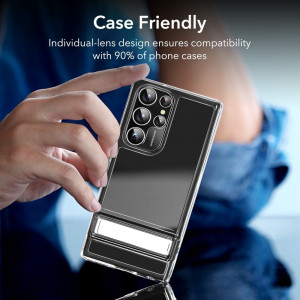 Folie Camera pentru Samsung Galaxy S23 Ultra - ESR Lens Protector Tempered Glass - Silver - Img 4