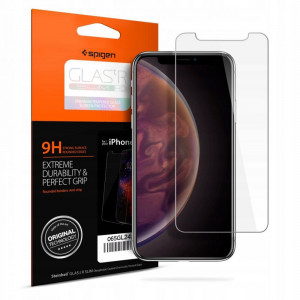 Folie protectie telefon iPhone X / XS / 11 Pro - Spigen Glas.TR Slim - Clear