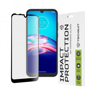 Folie protectie telefon Motorola Moto E6i / Moto E6s 2020 / Moto E6 Plus - Techsuit 111D Full Cover / Full Glue Glass - Black - Img 1