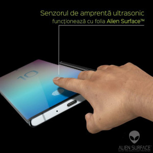 Folie protectie telefon Samsung Galaxy Note 10 / Note 10 5G - Alien Surface Screen Case Friendly - Transparent - Img 3