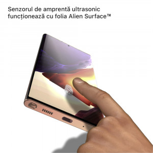 Folie protectie telefon Samsung Galaxy Note 20 Ultra 4G / Note 20 Ultra 5G - Alien Surface Screen Case Friendly - Transparent - Img 2