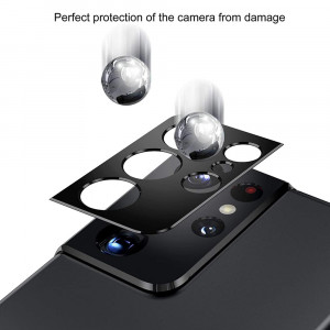 Folie protectie telefon Samsung Galaxy S21 Ultra 5G - Lito S+ Camera Glass Protector - Black - Img 3