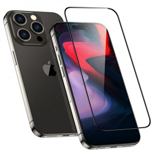 Folie telefon iPhone 15 Pro Max - ESR Armorite Screen Protector - Black - Img 3