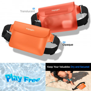 Geanta Waterproof pentru Accesorii (set 2) - Spigen (A620) - Sunset Orange - Img 4
