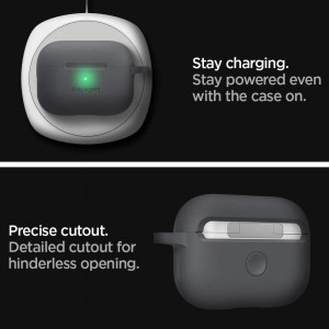 Husa pentru AirPods Pro - Spigen Silicone Fit - Charcoal - Img 3