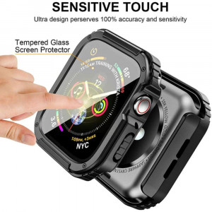 Husa pentru Apple Watch 1 / 2 / 3 (38mm) + Folie - Lito Watch Armor 360 - Black - Img 2