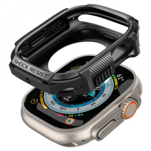 Husa pentru Apple Watch Ultra (49mm) - Spigen Rugged Armor - Black - Img 3