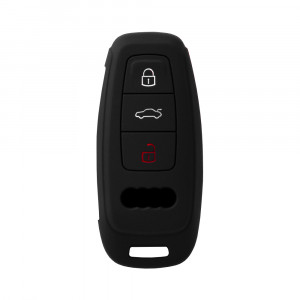 Husa pentru cheie Audi A3, A4, A5, A7, A8 - Techsuit Car Key Case (1009.06) - Black/White - Img 1