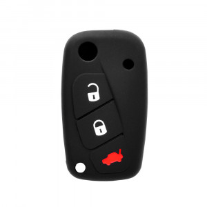 Husa pentru cheie Fiat Bravo, Punto, Linea/Lancia - Techsuit Car Key Case (1006.01) - Black - Img 1