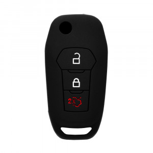 Husa pentru cheie Ford F-150, Figo, F-250, Ranger, F-350 - Techsuit Car Key Case (1011.07) - Black - Img 1