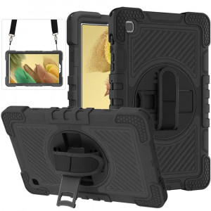 Husa pentru Samsung Galaxy Tab A7 Lite - Techsuit StripeShell 360 - Black - Img 1