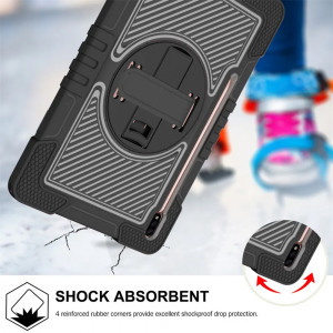 Husa pentru Samsung Galaxy Tab S7 / Tab S8 - Techsuit StripeShell 360 - Black - Img 2
