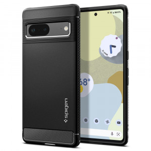Husa telefon Google Pixel 7 - Spigen Rugged Armor - Matte Black