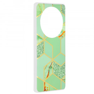 Husa telefon Honor Magic5 Lite - Techsuit Marble Series - Green Hex - Img 2