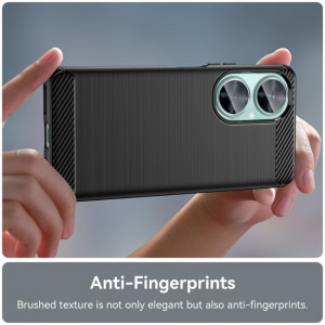 Husa telefon Huawei nova 11i - Techsuit Carbon Silicone - Black - Img 3