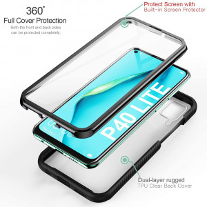 Husa telefon Huawei P40 Lite + Folie - Techsuit Defense360 Pro - Black - Img 2