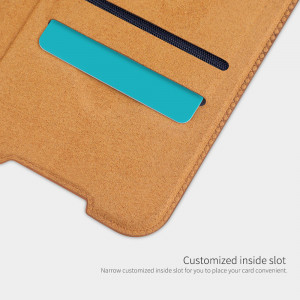 Husa telefon Huawei P50 Pro - Nillkin QIN Leather Case - Brown - Img 4