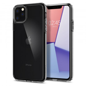 Husa telefon iPhone 11 Pro - Spigen Ultra Hybrid - Crystal Clear - Img 1