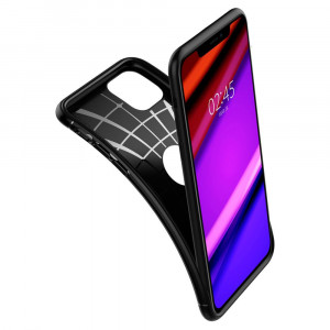 Husa telefon iPhone 11 - Spigen Rugged Armor - Negru - Img 4