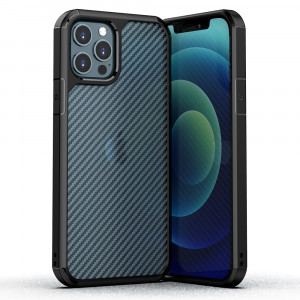 Husa telefon iPhone 12 Pro Max - Techsuit Carbon Fuse - Black - Img 3