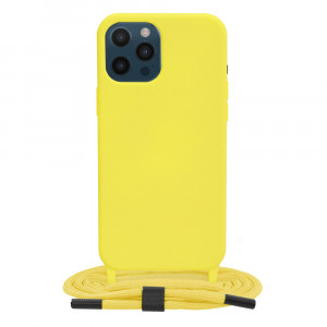 Husa telefon iPhone 12 Pro Max - Techsuit Crossbody Lanyard - Yellow - Img 1