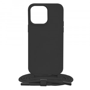 Husa telefon iPhone 14 Pro Max - Techsuit Crossbody Lanyard - Black - Img 1