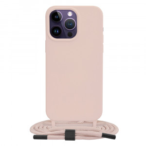 Husa telefon iPhone 14 Pro Max - Techsuit Crossbody Lanyard - Pink - Img 1